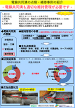 電線共同溝の点検・補修事例の紹介（当社展示）